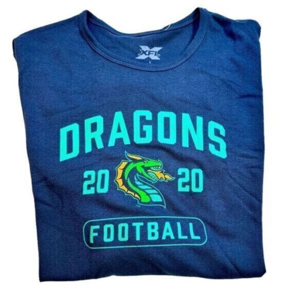 NEW Unisex Seattle Dragons XFL Football 2020 Long Sleeve Tee Shirt - Picture 1 of 7